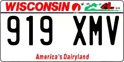 WI license plate 919XMV