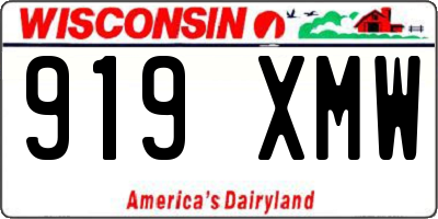 WI license plate 919XMW