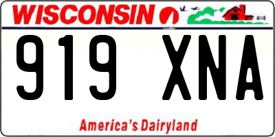 WI license plate 919XNA