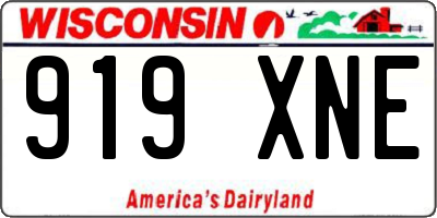 WI license plate 919XNE