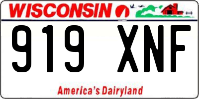 WI license plate 919XNF