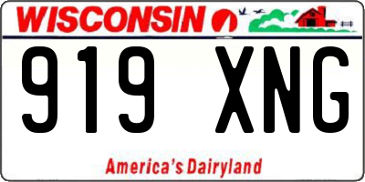 WI license plate 919XNG