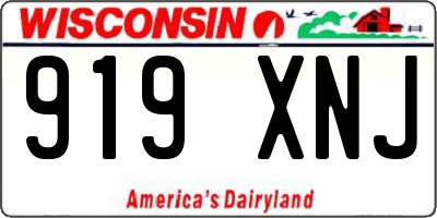 WI license plate 919XNJ