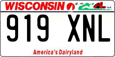 WI license plate 919XNL
