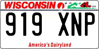 WI license plate 919XNP