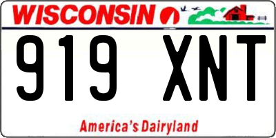 WI license plate 919XNT