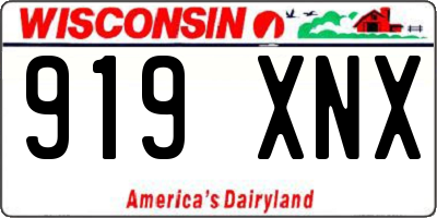 WI license plate 919XNX