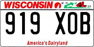 WI license plate 919XOB