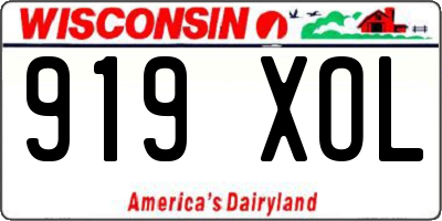 WI license plate 919XOL