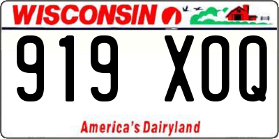 WI license plate 919XOQ