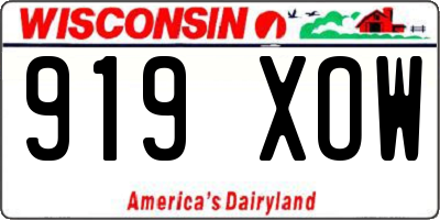 WI license plate 919XOW
