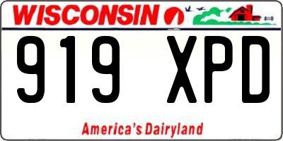 WI license plate 919XPD