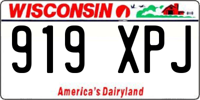 WI license plate 919XPJ