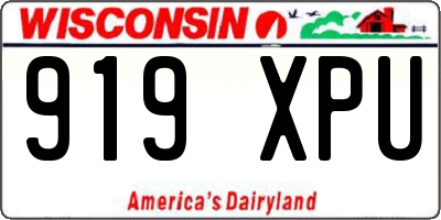WI license plate 919XPU