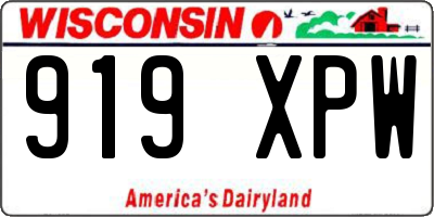 WI license plate 919XPW
