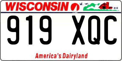 WI license plate 919XQC