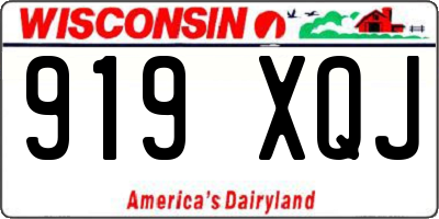 WI license plate 919XQJ