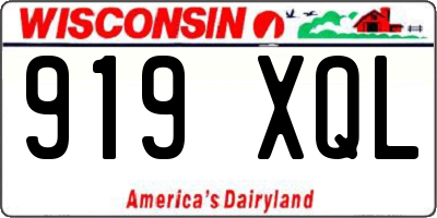 WI license plate 919XQL