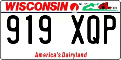 WI license plate 919XQP