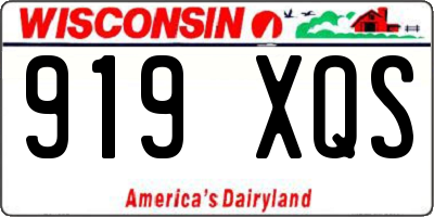 WI license plate 919XQS