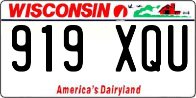 WI license plate 919XQU