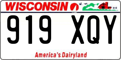 WI license plate 919XQY