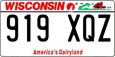WI license plate 919XQZ