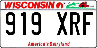 WI license plate 919XRF