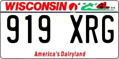 WI license plate 919XRG