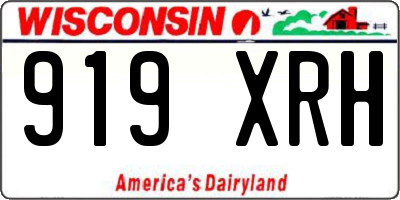 WI license plate 919XRH