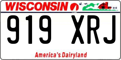 WI license plate 919XRJ