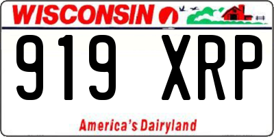 WI license plate 919XRP