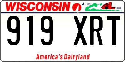 WI license plate 919XRT