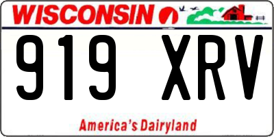 WI license plate 919XRV