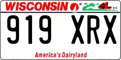 WI license plate 919XRX