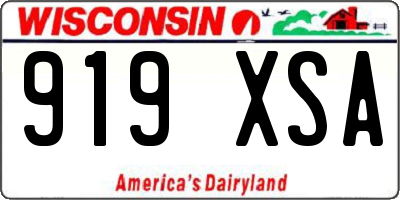 WI license plate 919XSA