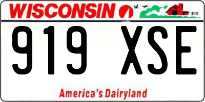 WI license plate 919XSE