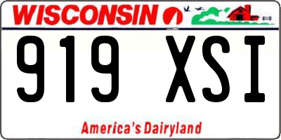 WI license plate 919XSI