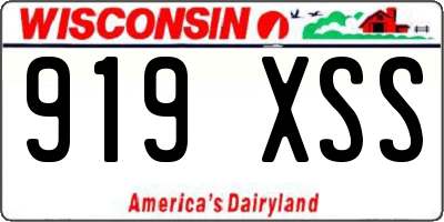 WI license plate 919XSS