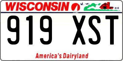 WI license plate 919XST