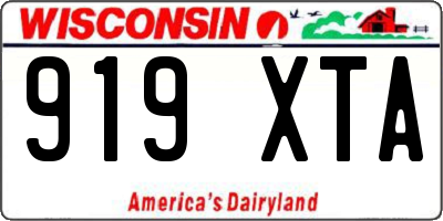 WI license plate 919XTA