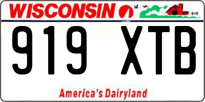 WI license plate 919XTB