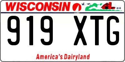 WI license plate 919XTG