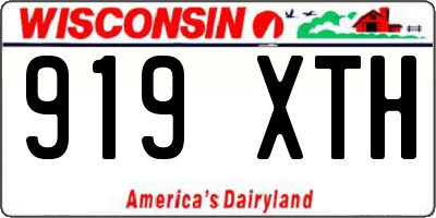 WI license plate 919XTH