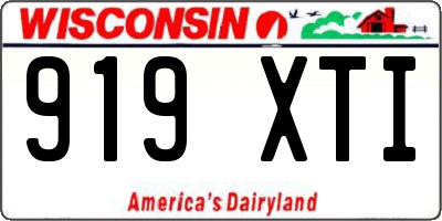 WI license plate 919XTI
