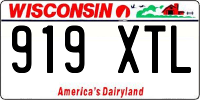 WI license plate 919XTL