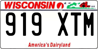 WI license plate 919XTM