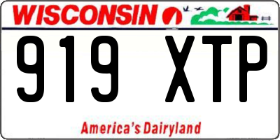 WI license plate 919XTP