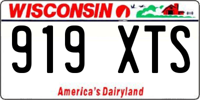 WI license plate 919XTS