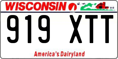 WI license plate 919XTT